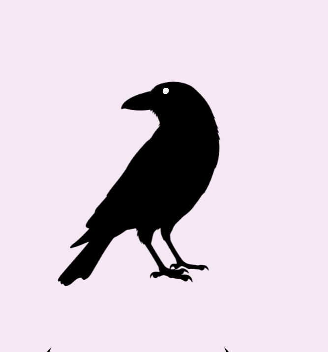 A crow silhouette