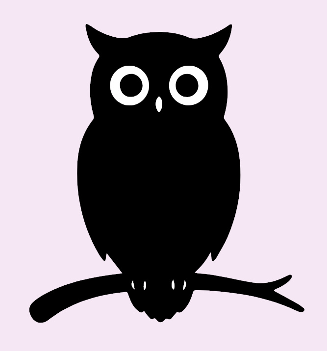 An owl silhouette