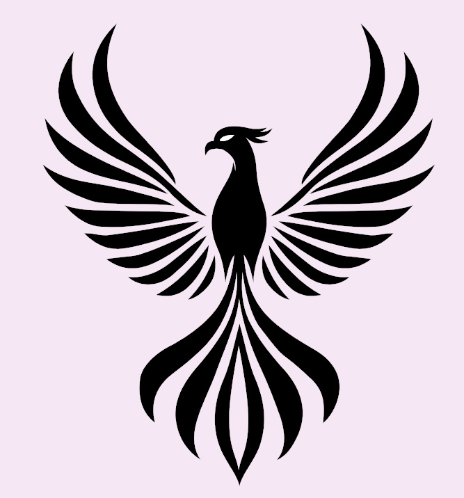 A phoenix silhouette